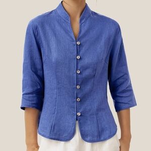 LINTICO Lightweight Fitted Linen Jacket NWT Size Large